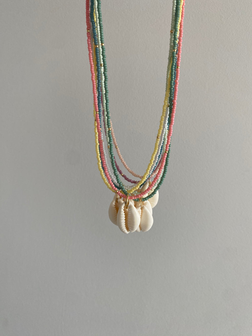 Cowrie Shell Miyuki Bead Necklace