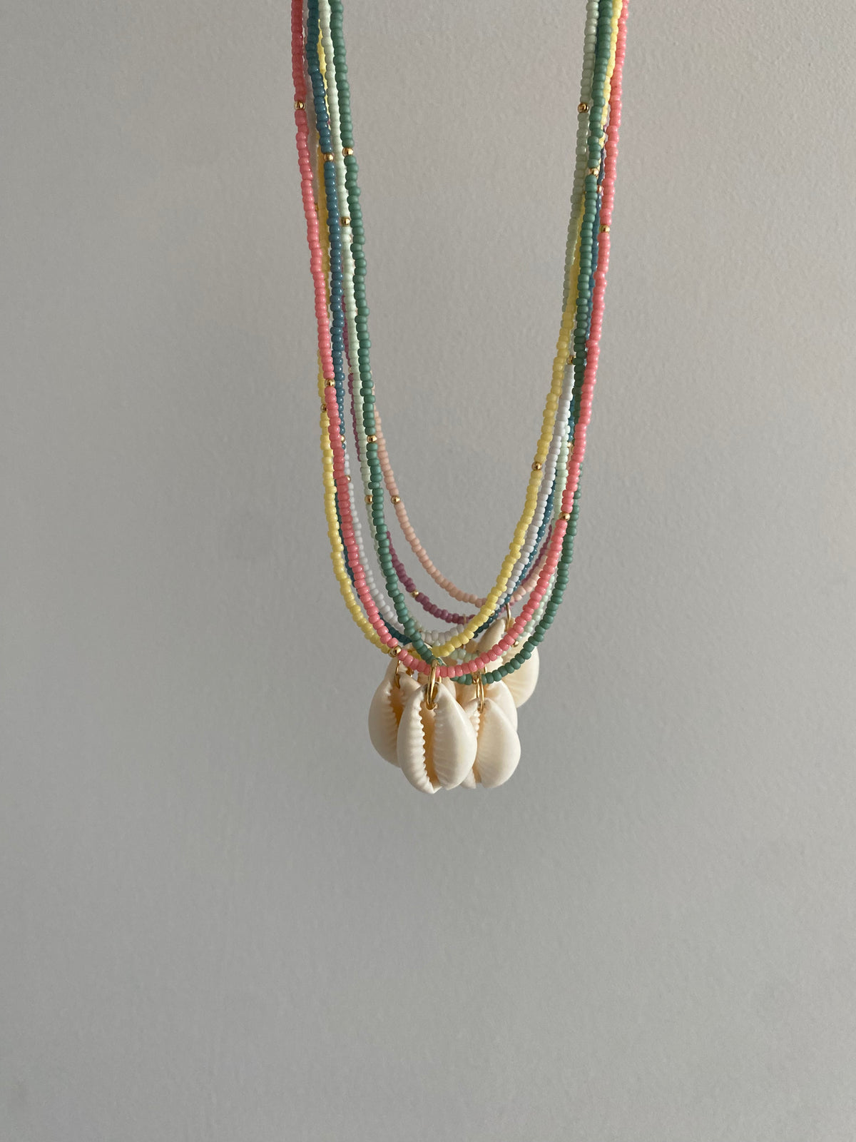 Cowrie Shell Miyuki Bead Necklace